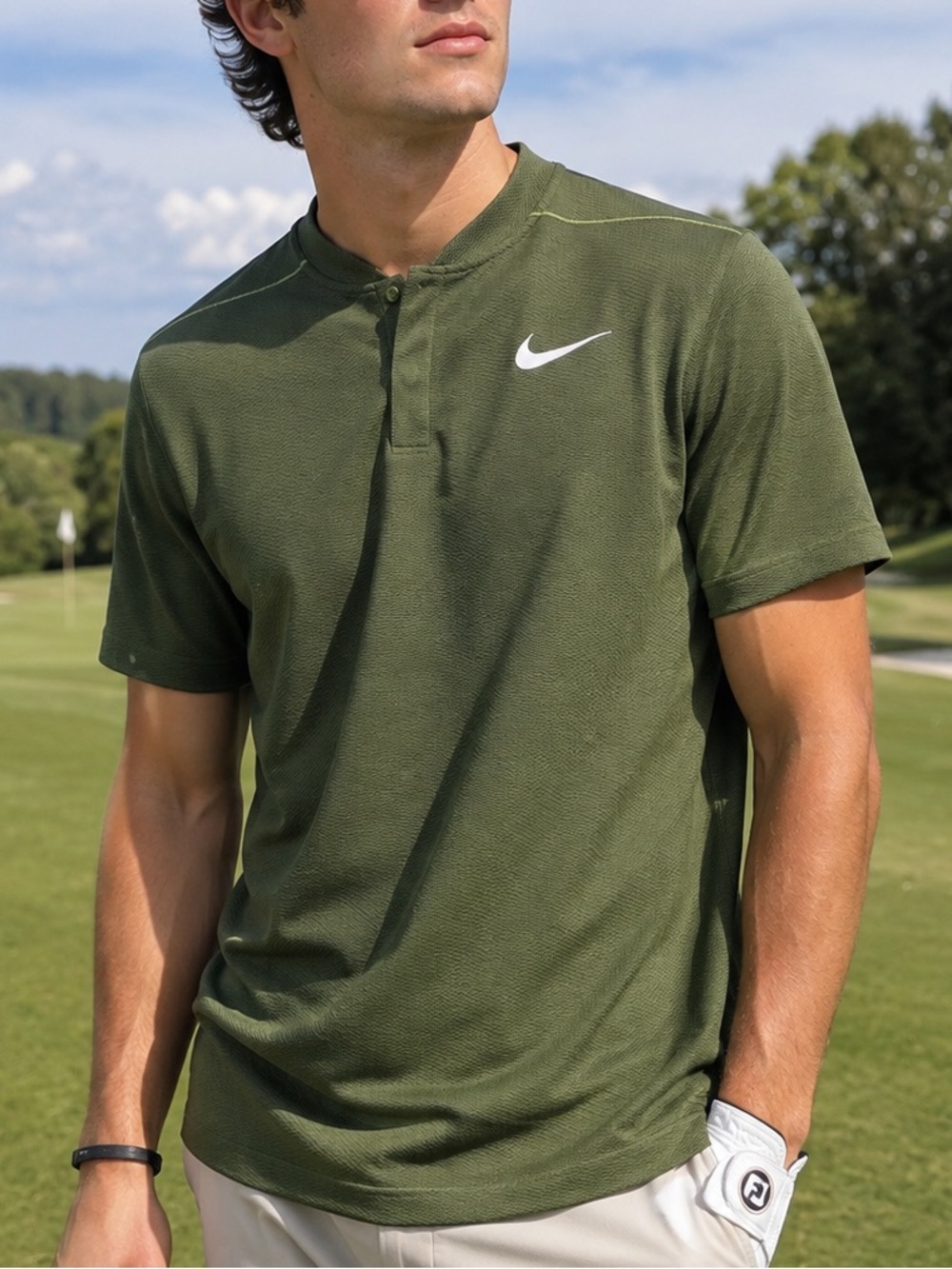 Nike Golf Dri-FIT Men’s Olive Green Performance Polo Shirt Lg
